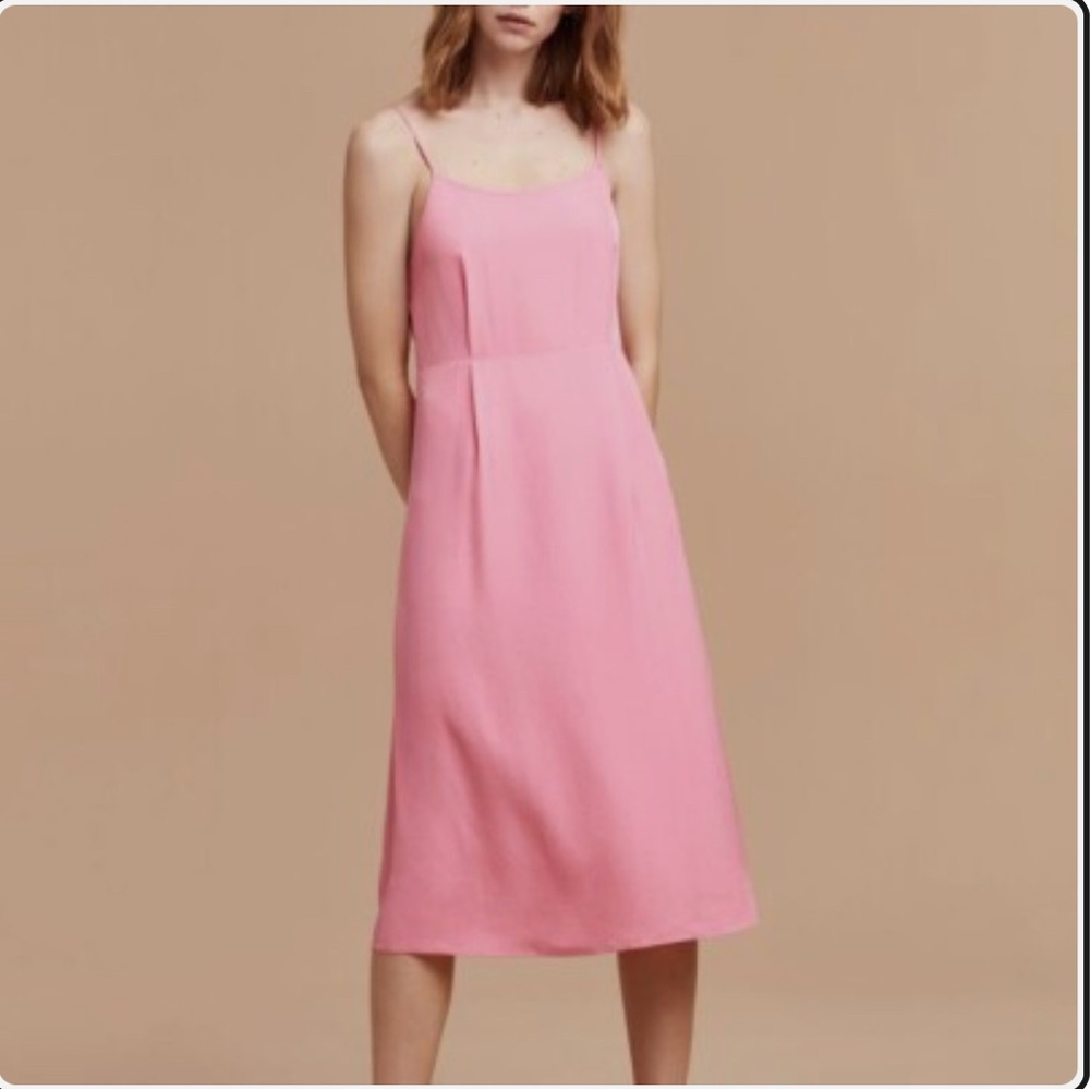 Wilfred Pink Midi Dress bubblegum pink